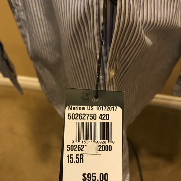 Hugo boss dress shirt sharp fit size 15.5 regular - Picture 2 of 4